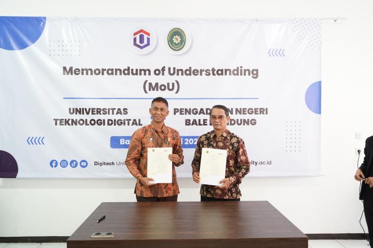 Universitas Teknologi Digital dan Pengadilan Negeri Bale Bandung Menandatangani MoU