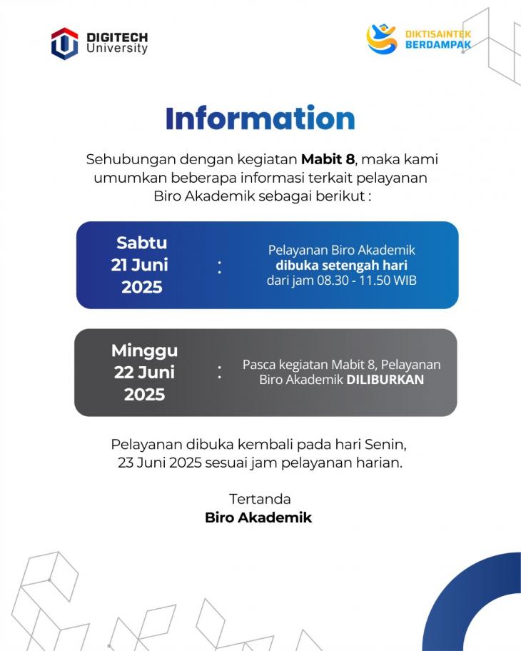 Pengumuman! Libur Pelayanan Akademik