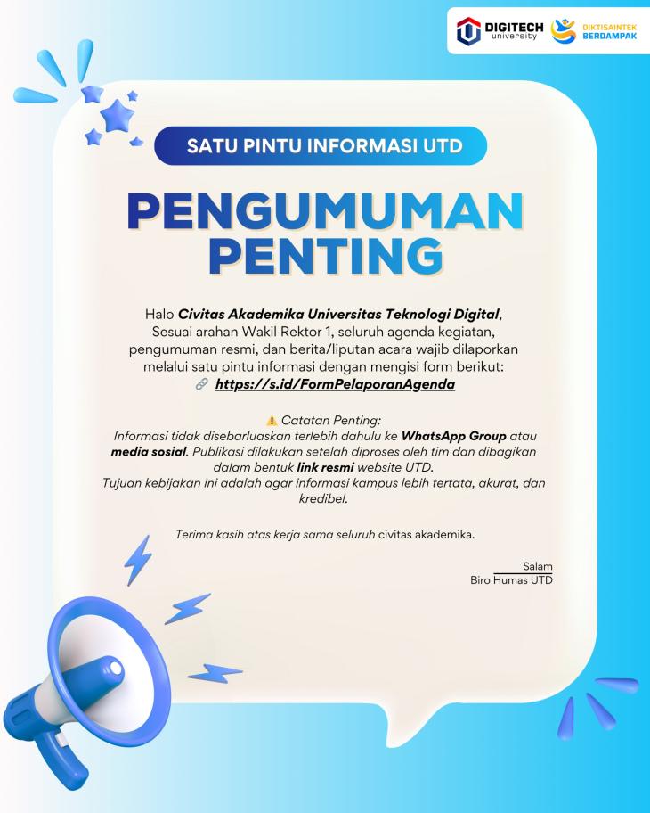 Wujudkan Tata Kelola Informasi Terintegrasi, Digitech Berlakukan Satu Pintu Publikasi