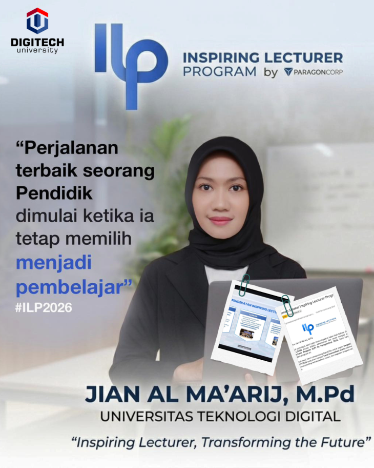 Dosen DKV Universitas Teknologi Digital, Jian Al Ma’arij, M.Pd.,  Lolos Seleksi Inspiring Lecturer Program (ILP) 2026