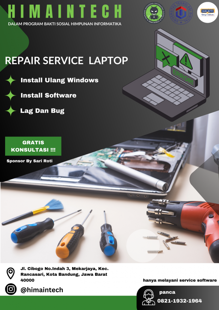 Program Bhakti Sosial : Repair Service Laptop HIMAINTECH