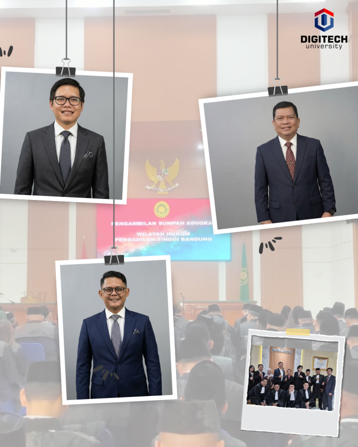 Perkuat Kualitas Akademik, Tiga Dosen Hukum Digitech University Resmi Disumpah Menjadi Advokat
