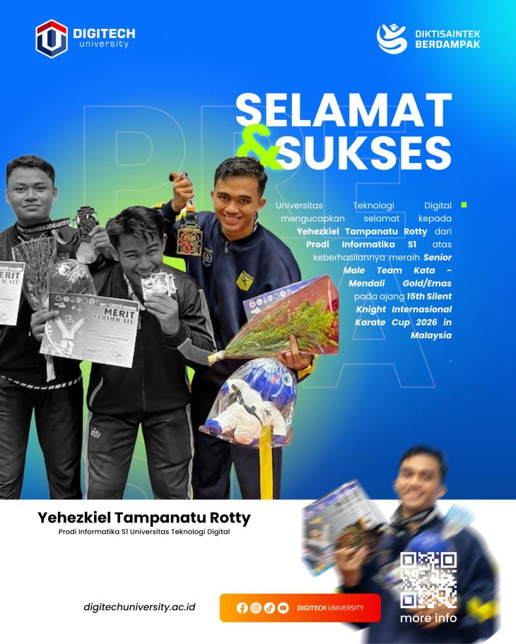 Harumkan Nama Kampus, Mahasiswa Prodi Informatika S1 Universitas Teknologi Digital Bersama Team Raih Medali Emas di Kejuaraan Karate Internasional Malaysia 2026