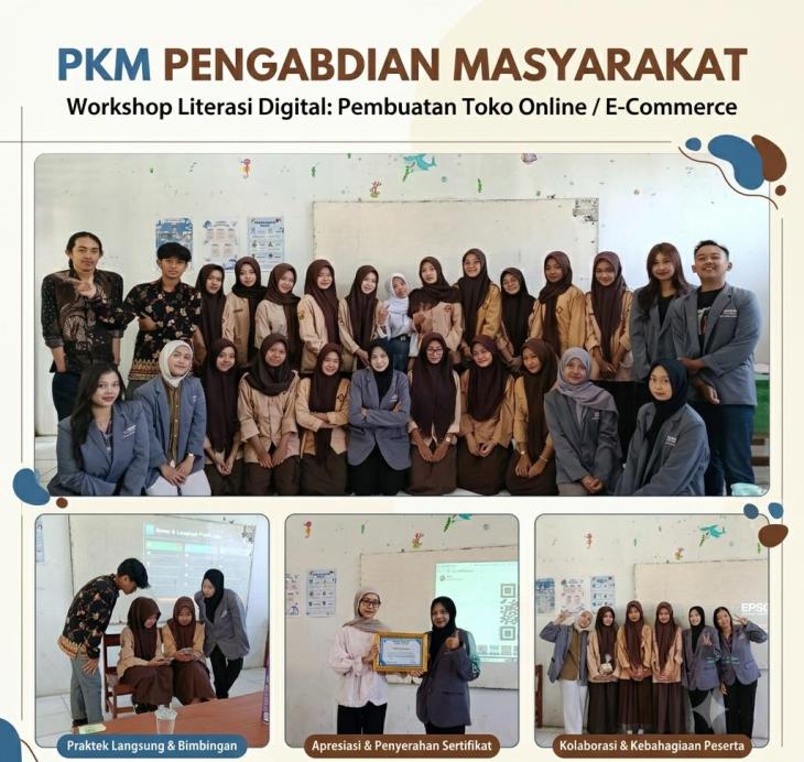 Mahasiswa D3 Manajemen Perusahaan Digitech University Gelar Workshop Literasi Digital "Pembuatan Toko Online/E-Commerce" di SMKS Medina Bandung