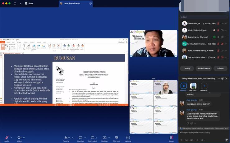 Dokumentasi Webinar Nasional Literasi Digital